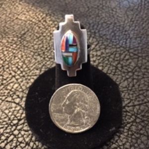 Navajo Vintage Gorgeous Ring-SIGNED(Lewis)Unique design